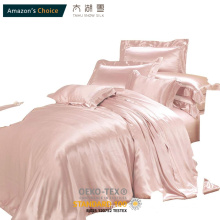 Luxury Silk Bedding Sets 4 Pcs, 22MM Silk  Duvet Cover  Sets ,100%  6A Mulberry Silk, Queen Size